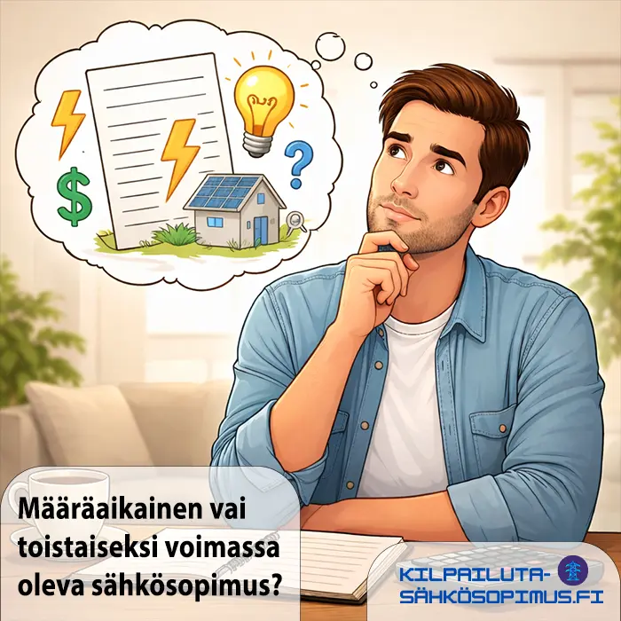 Määräaikainen vai toistaiseksi voimassa oleva sähkösopimus